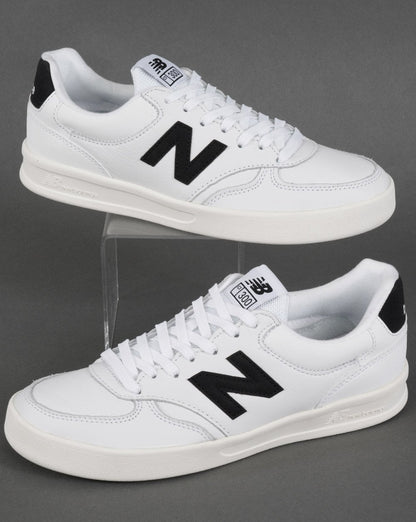 New Balance 300 Leather Trainer White/Black
