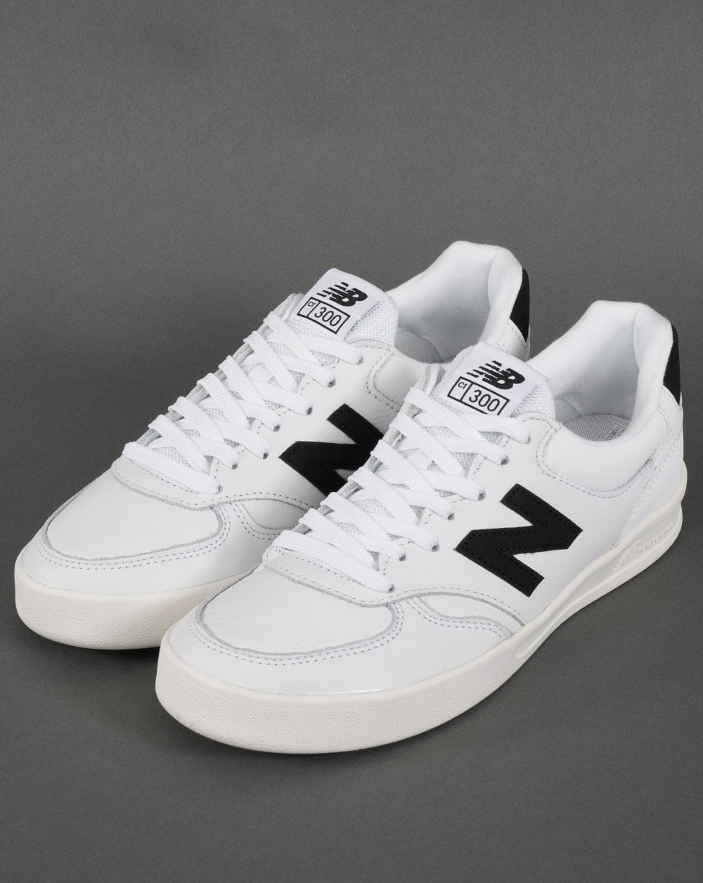 New Balance 300 Leather Trainer White/Black