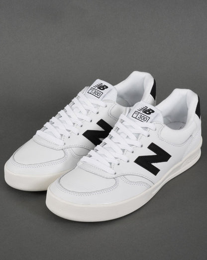 New Balance 300 Leather Trainer White/Black