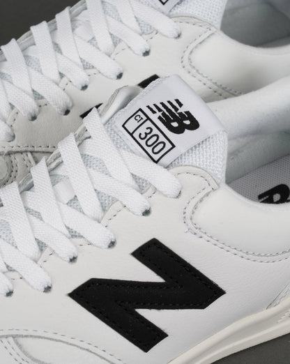 New Balance 300 Leather Trainer White/Black