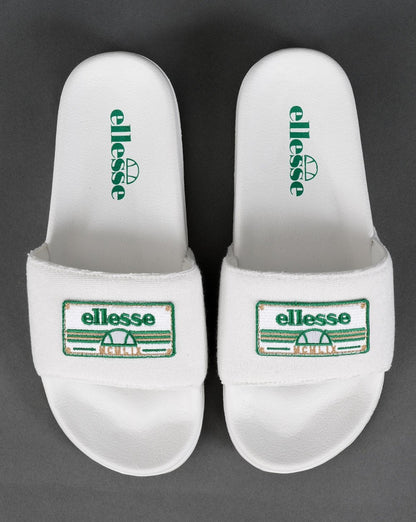 Ellesse Court Towelling Slide White/green
