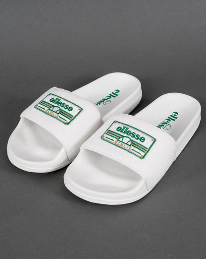 Ellesse Court Towelling Slide White/green