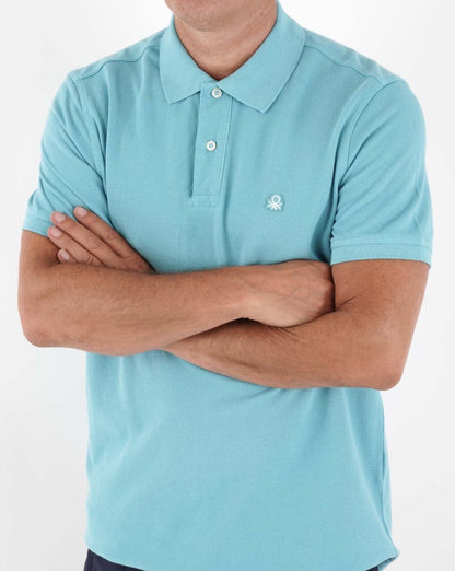 Benetton Polo Shirt Powder Blue