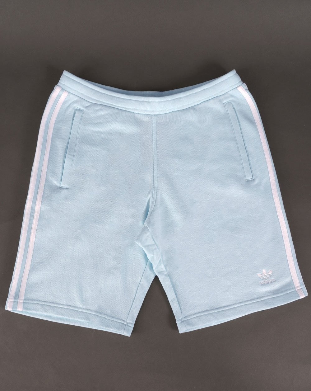 Adidas Originals 3 Stripes Zip Pocket Shorts Ice Blue