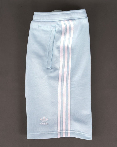 Adidas Originals 3 Stripes Zip Pocket Shorts Ice Blue