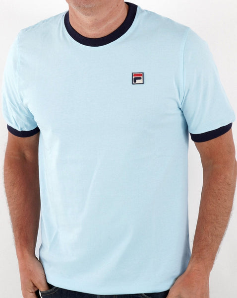 Fila Vintage Ringer T Shirt Sky /Navy