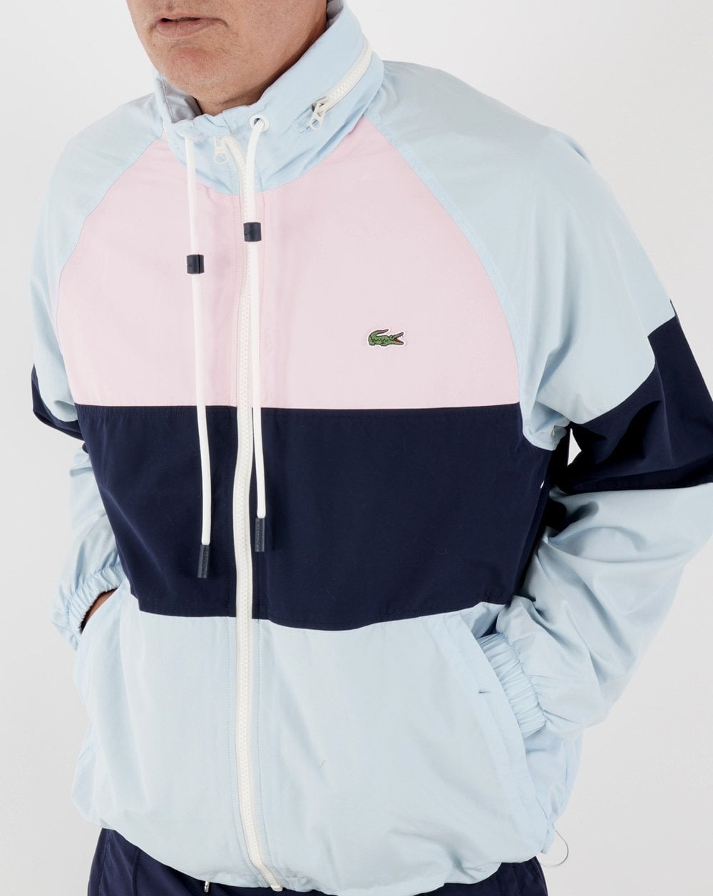 Lacoste Chest Panel Windbreaker Sky/Navy/Pink