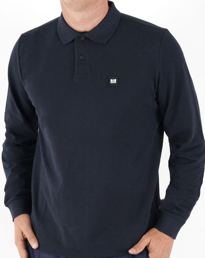 Weekend Offender Leon LS Polo Shirt Navy