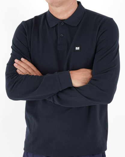 Weekend Offender Leon LS Polo Shirt Navy