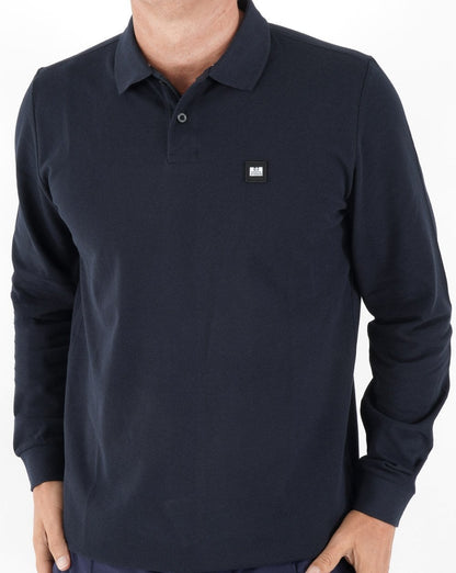 Weekend Offender Leon LS Polo Shirt Navy