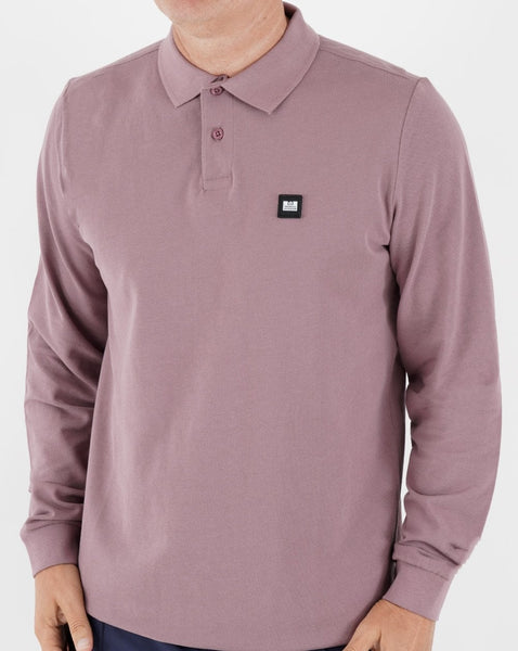 Weekend Offender Leon LS Polo Shirt Dusky Mauve