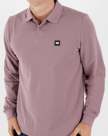 Weekend Offender Leon LS Polo Shirt Dusky Mauve