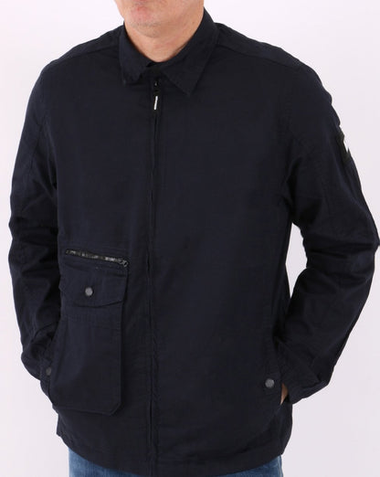 Weekend Offender Vinnie Cotton Overshirt Navy
