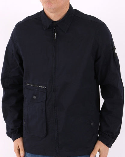 Weekend Offender Vinnie Cotton Overshirt Navy