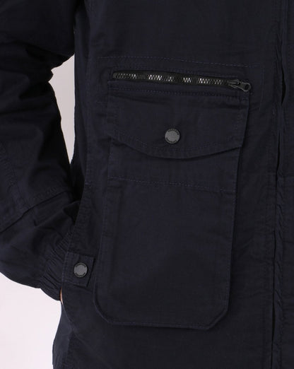Weekend Offender Vinnie Cotton Overshirt Navy