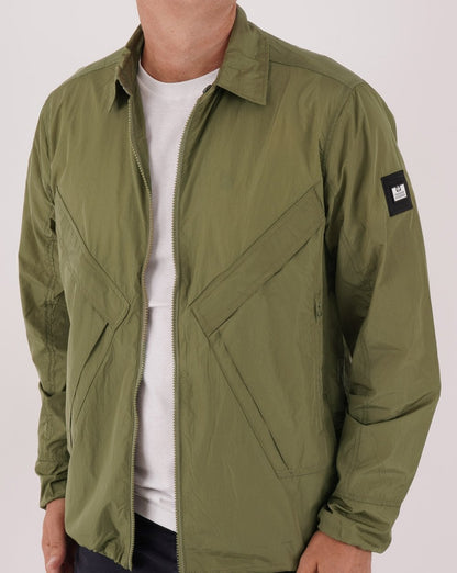 Weekend Offender Arrow Overshirt - Olive Green
