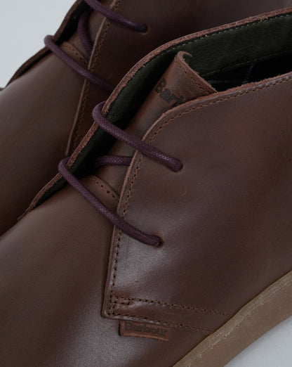 Barbour Yuma Chukka Leather Boot Dark Tan
