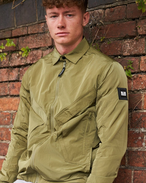 Weekend Offender Arrow Overshirt - Olive Green