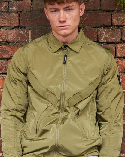 Weekend Offender Arrow Overshirt - Olive Green