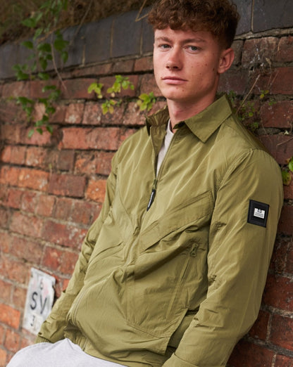 Weekend Offender Arrow Overshirt - Olive Green