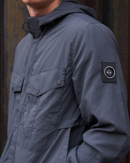 Marshall Artist Exolite Hooded Overshirt Charcoal