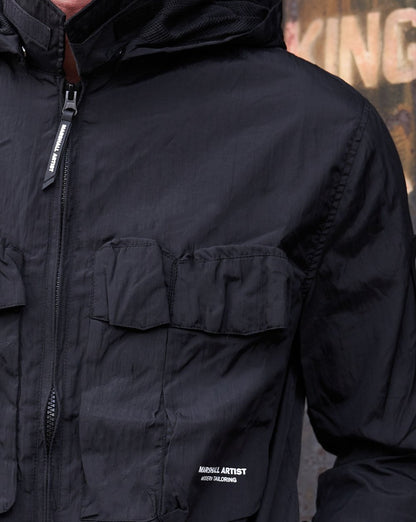 Marshall Artist Detachable Hooded Overshirt Black