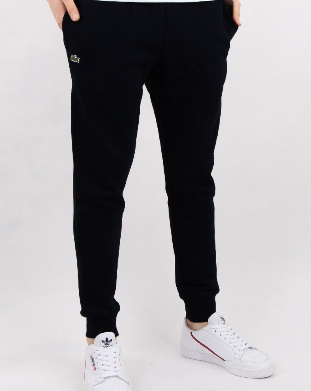 Lacoste Slim Cuffed Fleece Track Pant Black