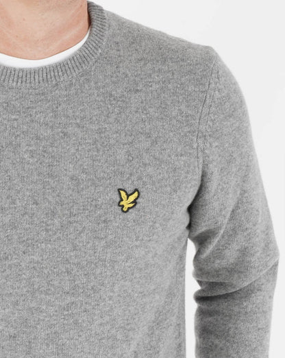 Lyle & Scott Crew Neck Lambswool knit Grey
