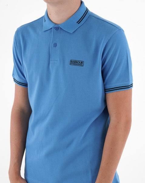 Barbour International Essential Tipped Polo Ultra Blue