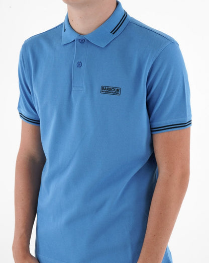 Barbour International Essential Tipped Polo Ultra Blue