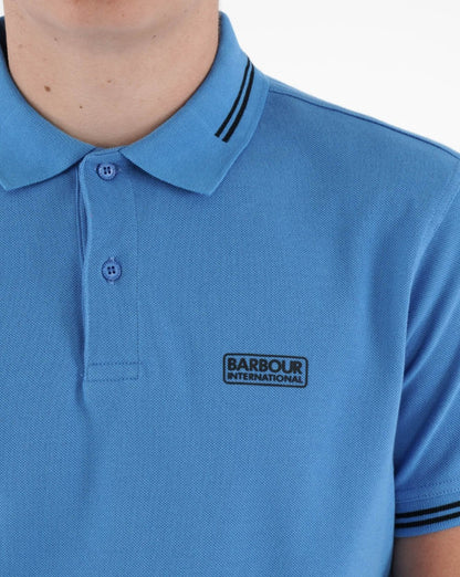 Barbour International Essential Tipped Polo Ultra Blue
