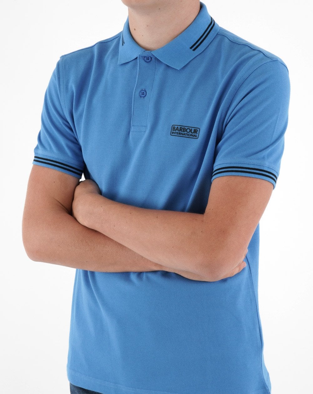 Barbour International Essential Tipped Polo Ultra Blue
