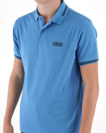 Barbour International Essential Tipped Polo Ultra Blue