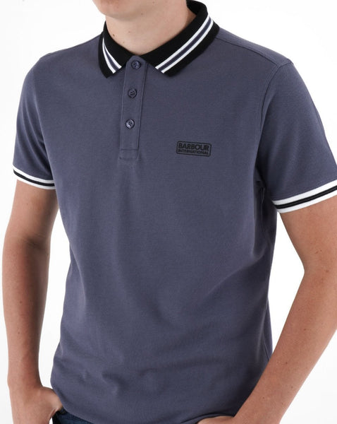 Barbour International Noble Polo Shirt Slate Blue