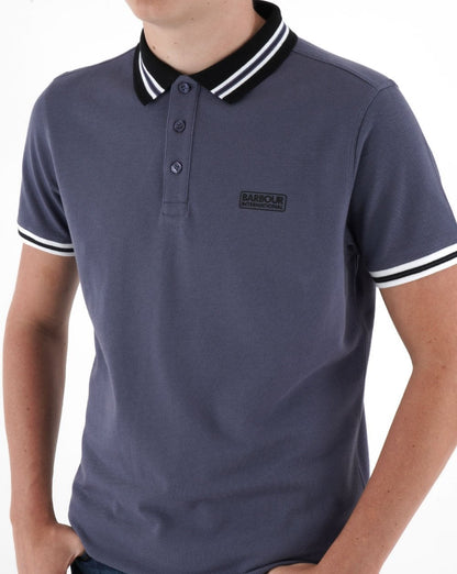 Barbour International Noble Polo Shirt Slate Blue