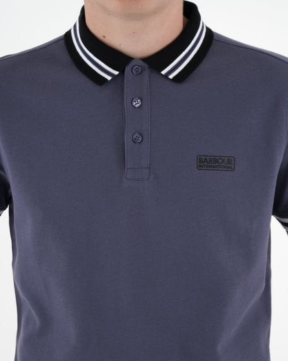 Barbour International Noble Polo Shirt Slate Blue