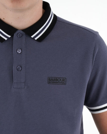 Barbour International Noble Polo Shirt Slate Blue
