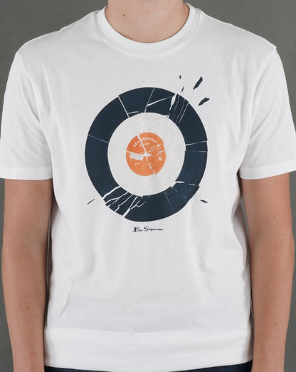 Ben Sherman Smashed Record Target T-shirt White