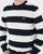 Lacoste Striped Knit Jumper Navy/White