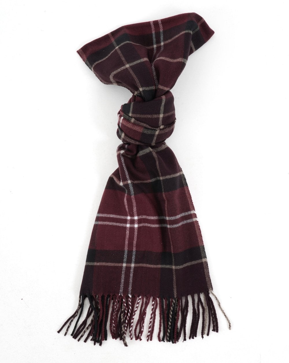 Barbour Galingale Tartan Scarf Burgundy