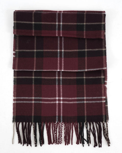 Barbour Galingale Tartan Scarf Burgundy