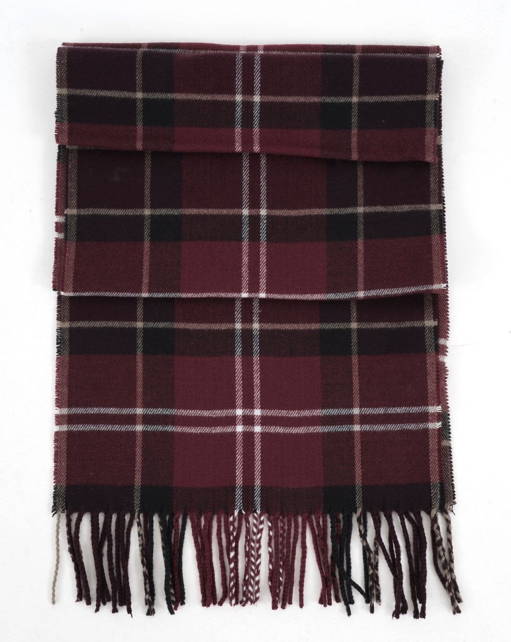 Barbour Galingale Tartan Scarf Burgundy