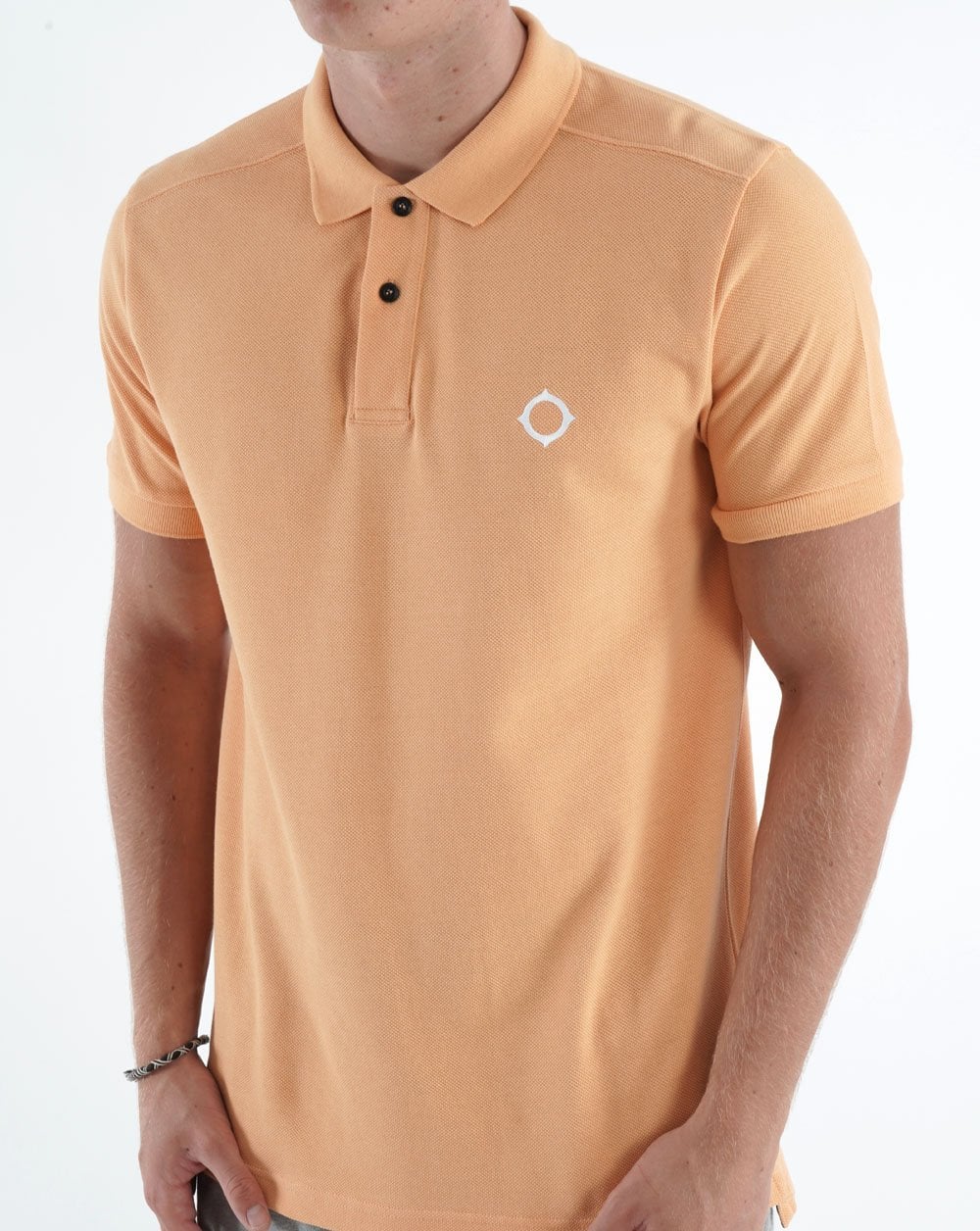 MA.STRUM Pique Polo Orange
