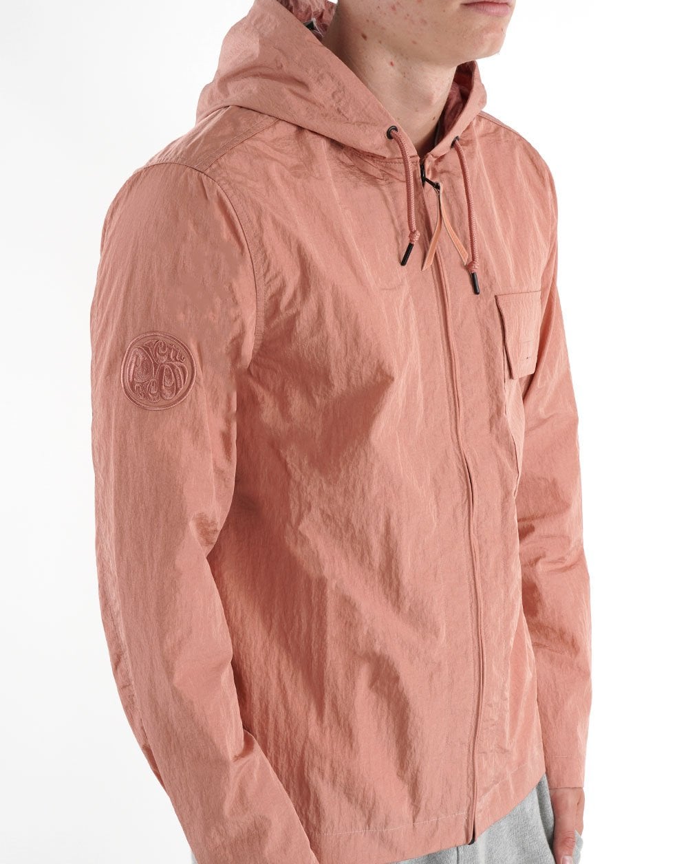 Pretty Green Stratford Hooded Overshirt Pink