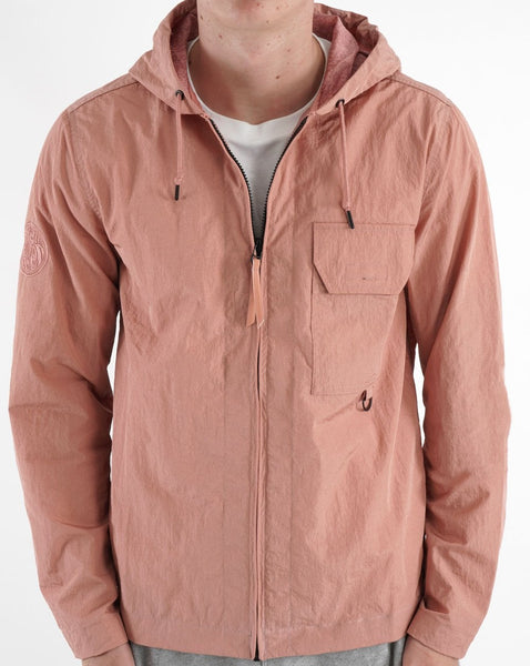Pretty Green Stratford Hooded Overshirt Pink