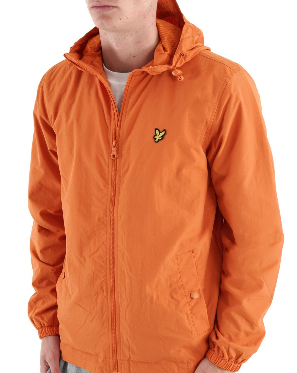 Lyle & Scott Zip Through Hooded Jacket Burnt Orange