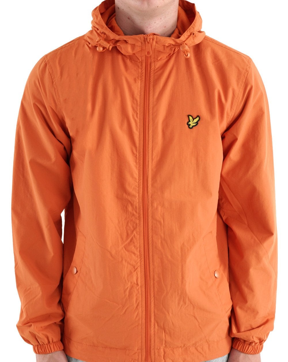 Lyle & Scott Zip Through Hooded Jacket Burnt Orange