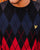 Lyle & Scott British Argyle Crew Neck Jumper Jet Black