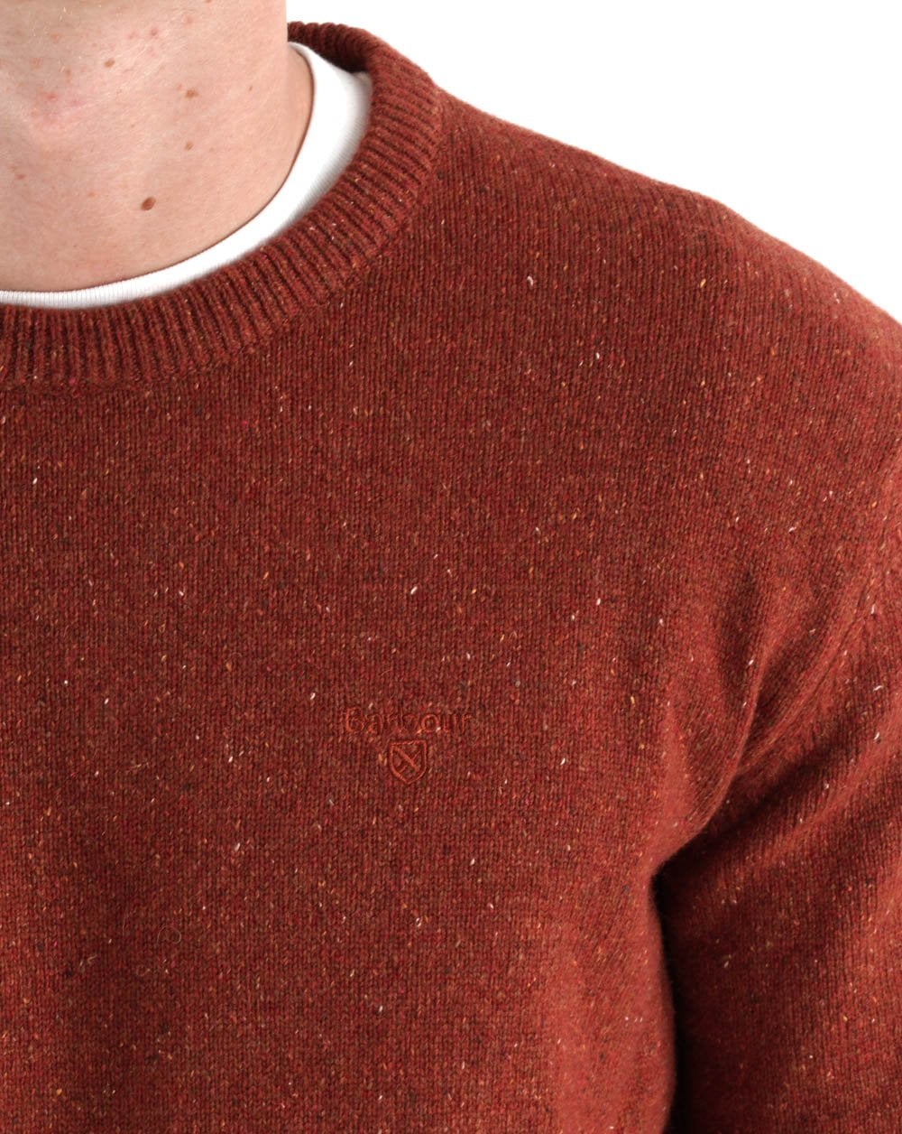 Barbour Tisbury Crew Sweater Brick