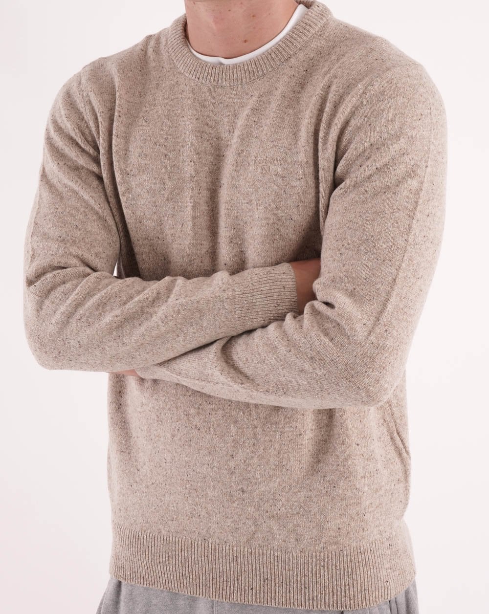 Barbour Tisbury Crew Sweater Stone